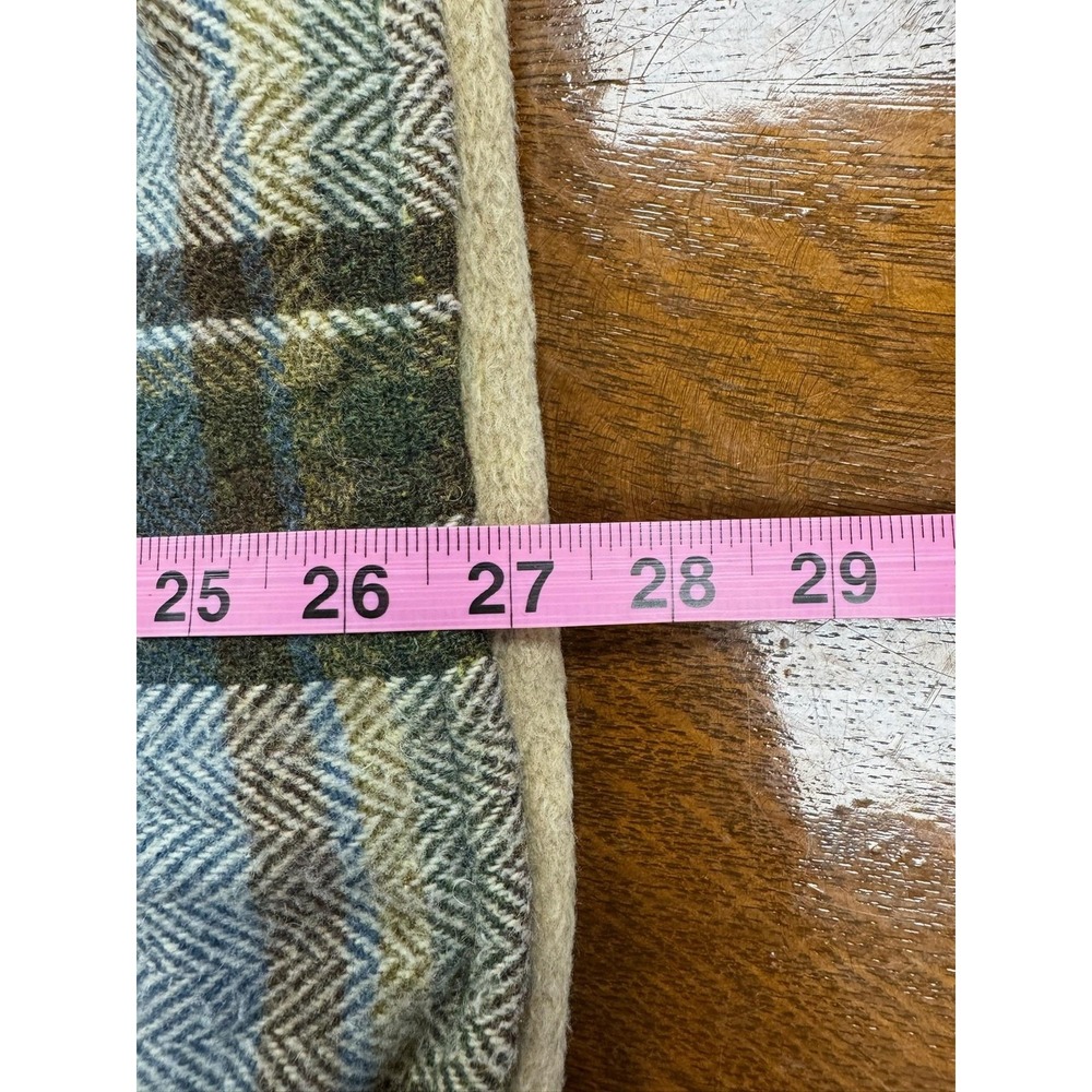 Vintage Kmart Shirt Jacket Mens XL Green Gray Plaid Sherpa Lined Button Up 70s - Picture 6 of 6